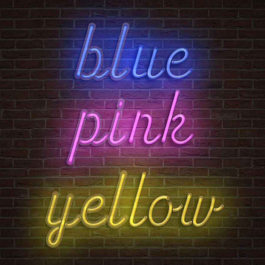 neon lights Photoshop actions 1