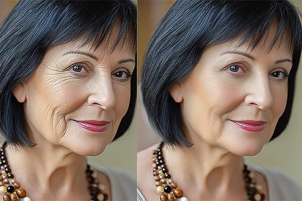 Magic touch face retouching Photoshop actions